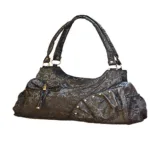 Designer Grey Printed Patchwork Hobo Handbag