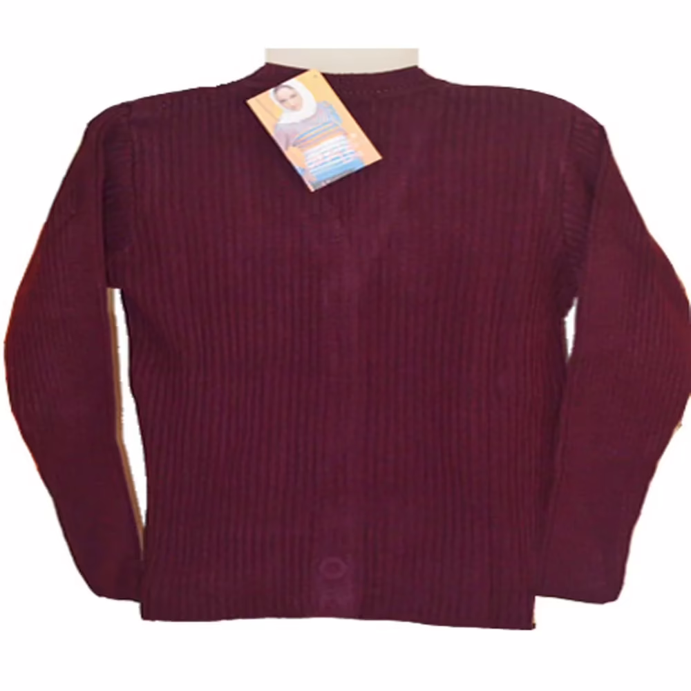 Elegant Purple Machine Knitted Cardigan - Image 2