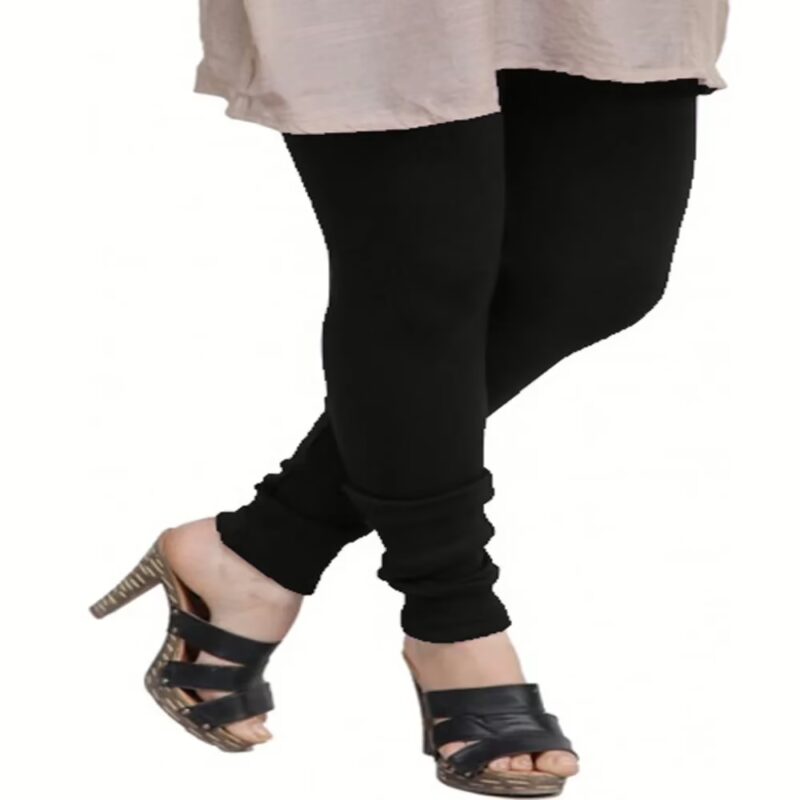 Elegant Rich Black Winter Warm Leggings