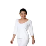 Exclusive Full Sleeve White Thermal Top