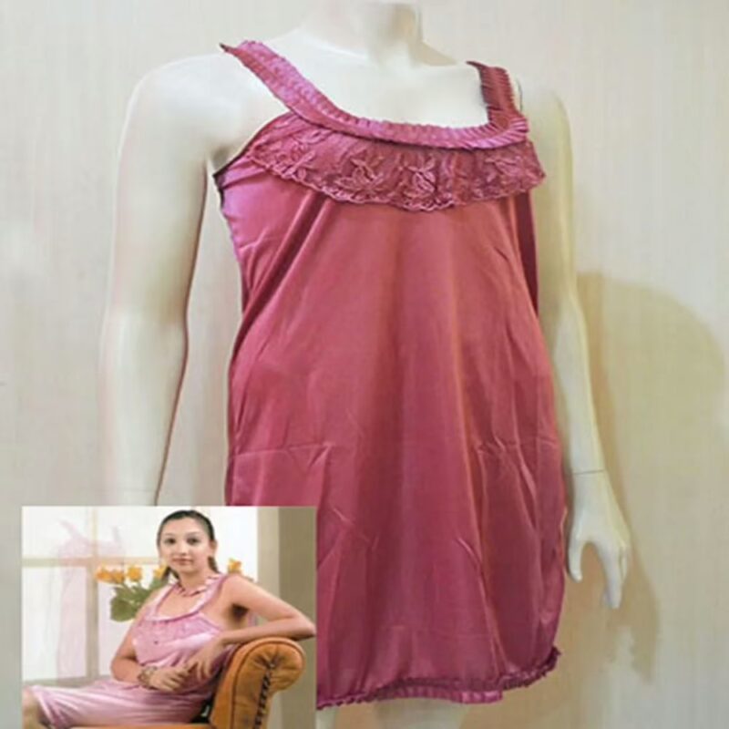 Luxury Dark Coral Babydoll Nightwear