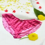 Freya Pink Polka Dot Frilly Front Button Bow Brief Size M