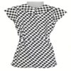 Stylish White & Black Polka Dotted Tie Top - Image 2