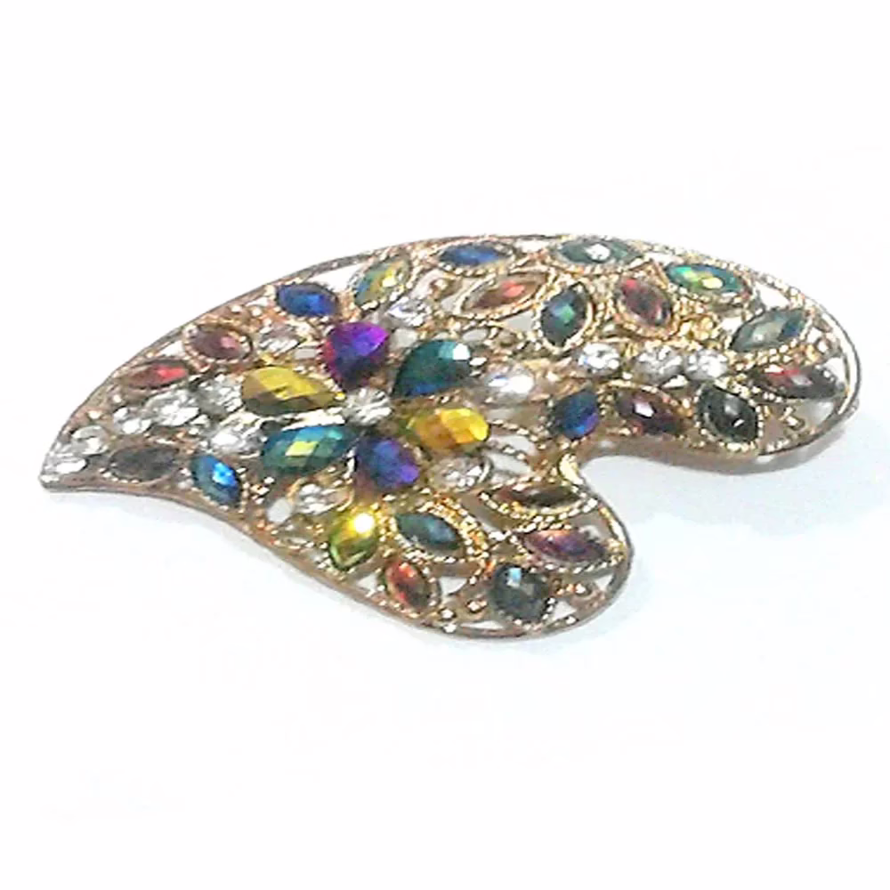 Golden Crystal Hair Barrettes Clip - Image 2