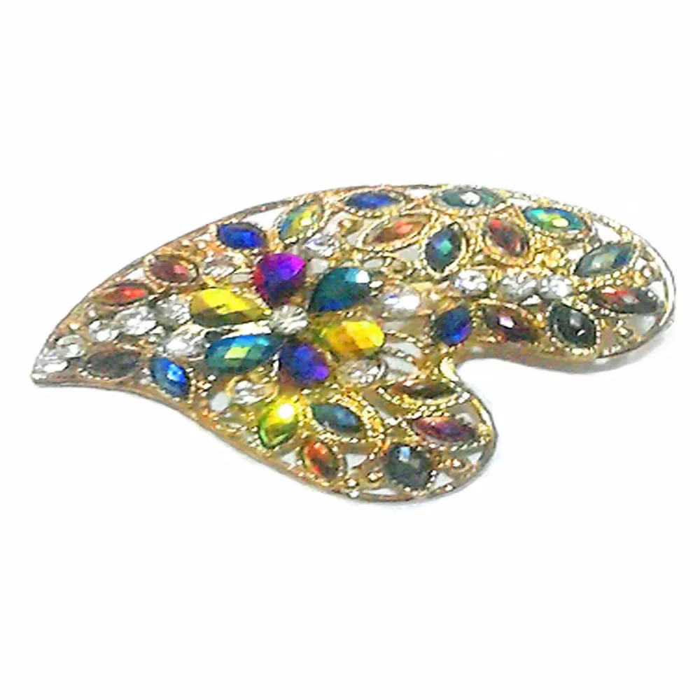 Golden Crystal Hair Barrettes Clip - Image 3