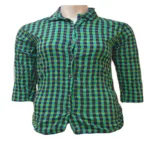 50 % Off On Green Cotton Black Check Shirt