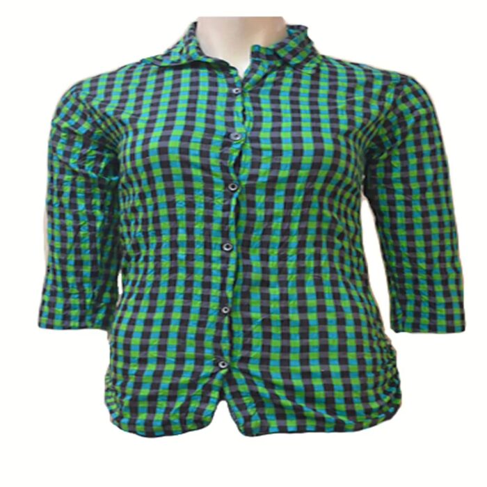 50 % Off On Green Cotton Black Check Shirt
