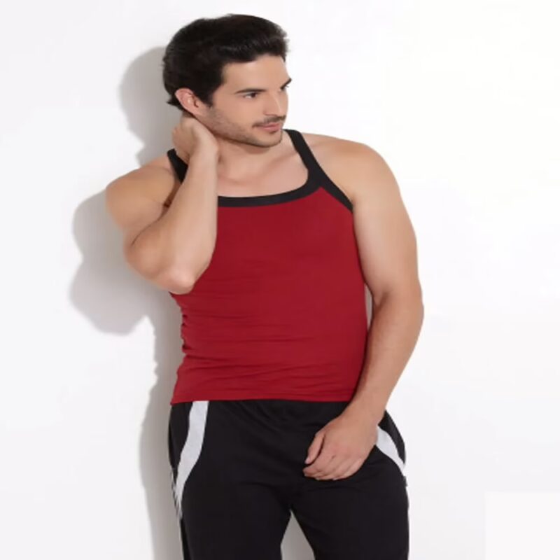 Hanes Red Black Soft Cotton Racer Back Vest Undershirt Innerwear