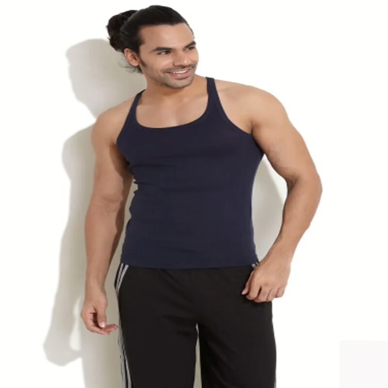 Hanes Royal Blue Soft Cotton Racer Back Vest Undershirt Innerwear