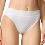 Hanes White Lace Trim Hipster Panties