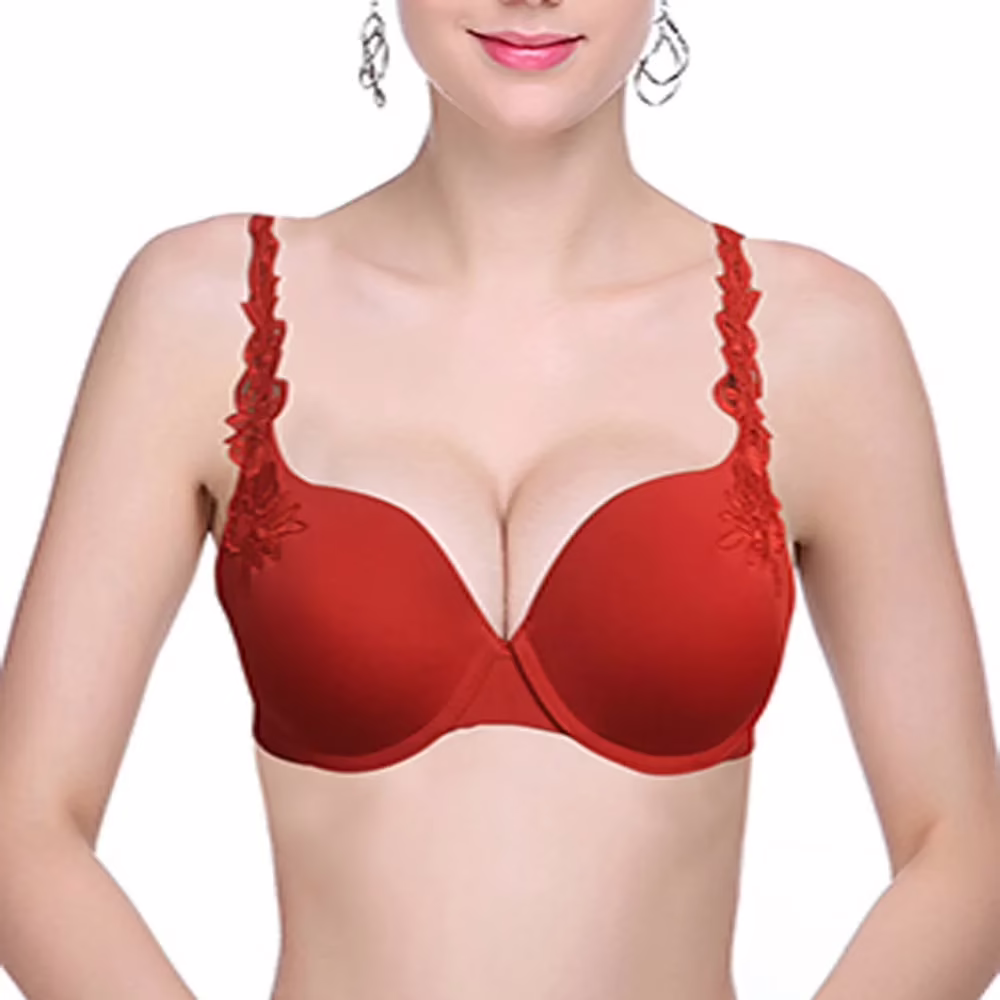 Hushh Dream Fit Red Padded Wired Bra