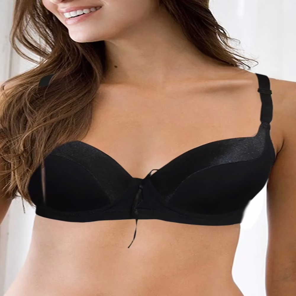 Hushh Luxury Black Padded Underwired Bra
