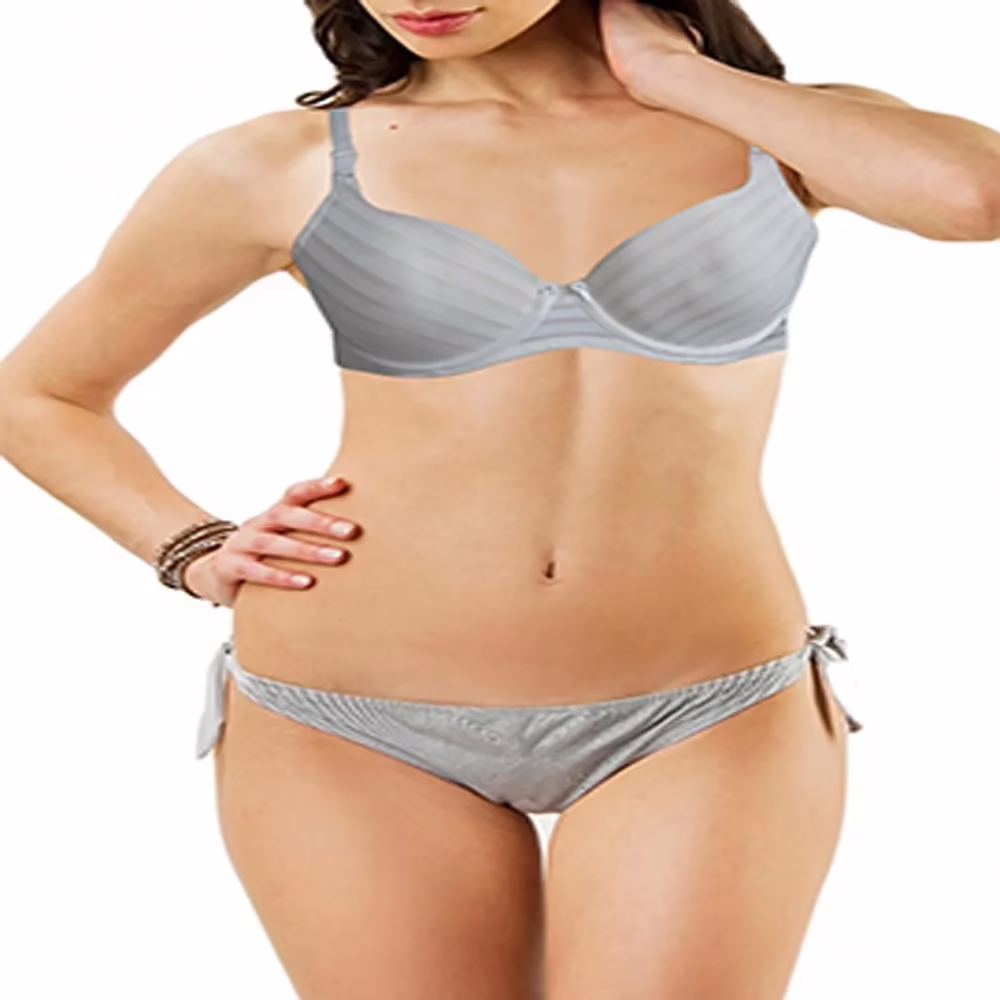 Hushh Ravishing White Stripes Padded Underwired Bra