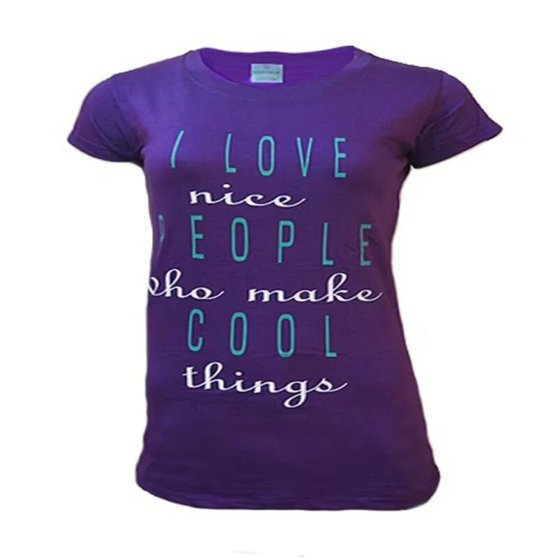 I Love Nice People Half Sleeves Graphic Tee