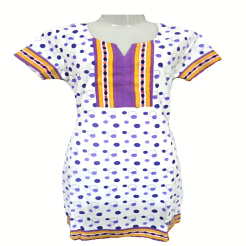Latest white Polka Dot Print Kurti