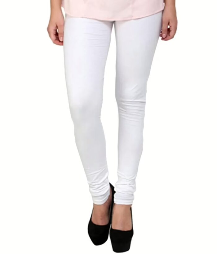 Classic White Plain Leggings