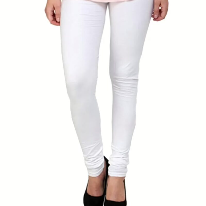 Classic White Plain Leggings
