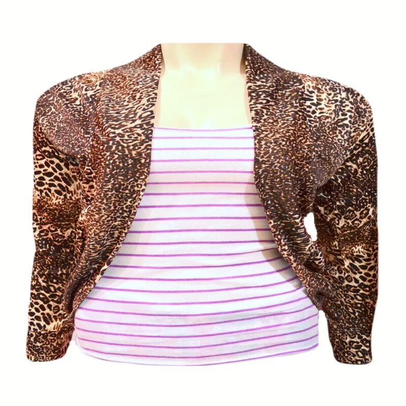 Leopard Print Shrug -Size L-XL