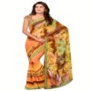 Ambaji Brown Colored Georgette Printed Saree - Image 3