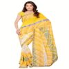 Ambaji Yellow Colored Georgette Printed Saree - Image 3
