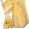 Ambaji Yellow Colored Georgette Printed Saree - Image 2