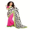 Ambaji White Colored Georgette Printed Saree - Image 2