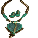 Mango Pendant Terracotta Blue & Green Combo Jewelry Set