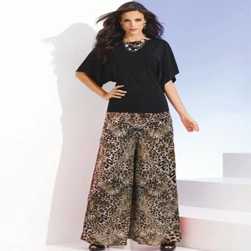 Mario Animal Print Palazzo Pant
