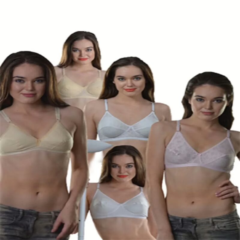 Native Combo Pack Of Five Comfort Cotton Bras