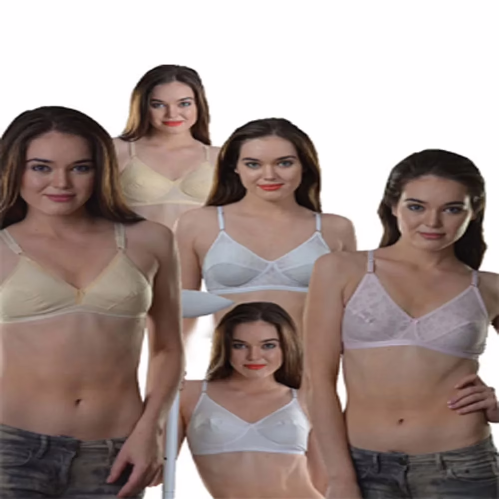 Native Combo Pack Of Five Comfort Cotton Bras