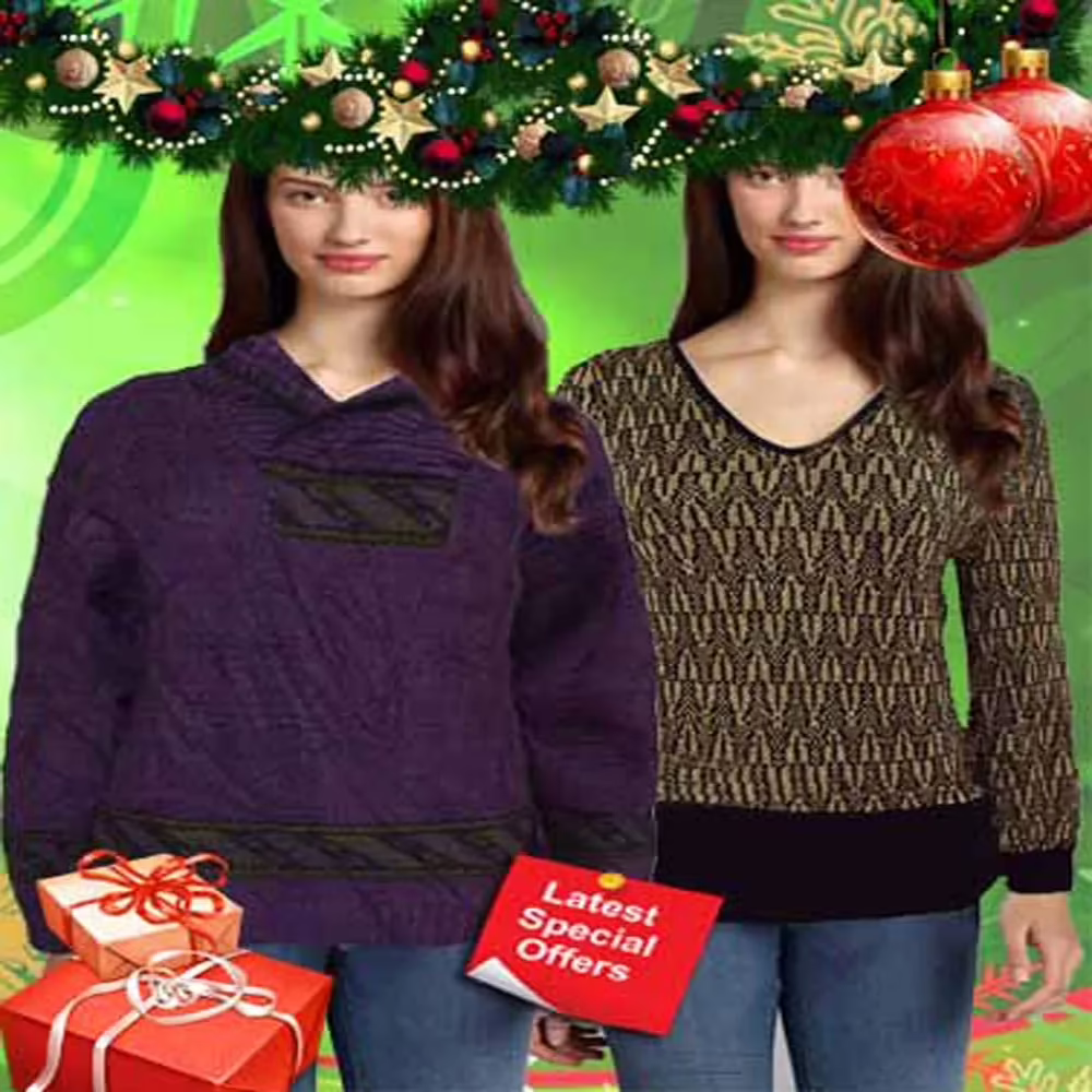 New Year Deals Women Pullover Sweater Combo Pack Of Two