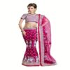 Ambaji Magenta Colored Net Embroidered Lehenga Choli - Image 2