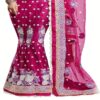 Ambaji Magenta Colored Net Embroidered Lehenga Choli - Image 3