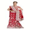 Ambaji Red Colored Net Embroidered Lehenga Choli - Image 2