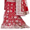 Ambaji Red Colored Net Embroidered Lehenga Choli - Image 3