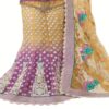 Ambaji Yellow & light purple Colored Net Embroidered Lehenga Choli - Image 3