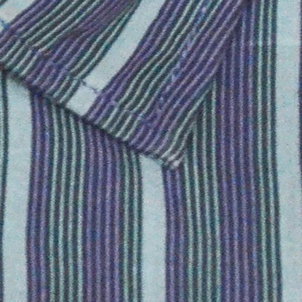 Parx Authentic Casuals Black White Green Stripes Half Sleeves Cotton Shirt-Size 42 - Image 2