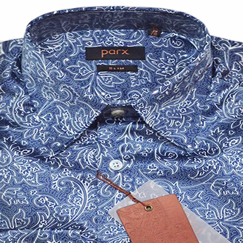 Parx Slim Casual Wear Printed Shirt Size-39