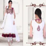 Pazaar Kaanchi Off White Embroidered Anarkali Salwar Kameez