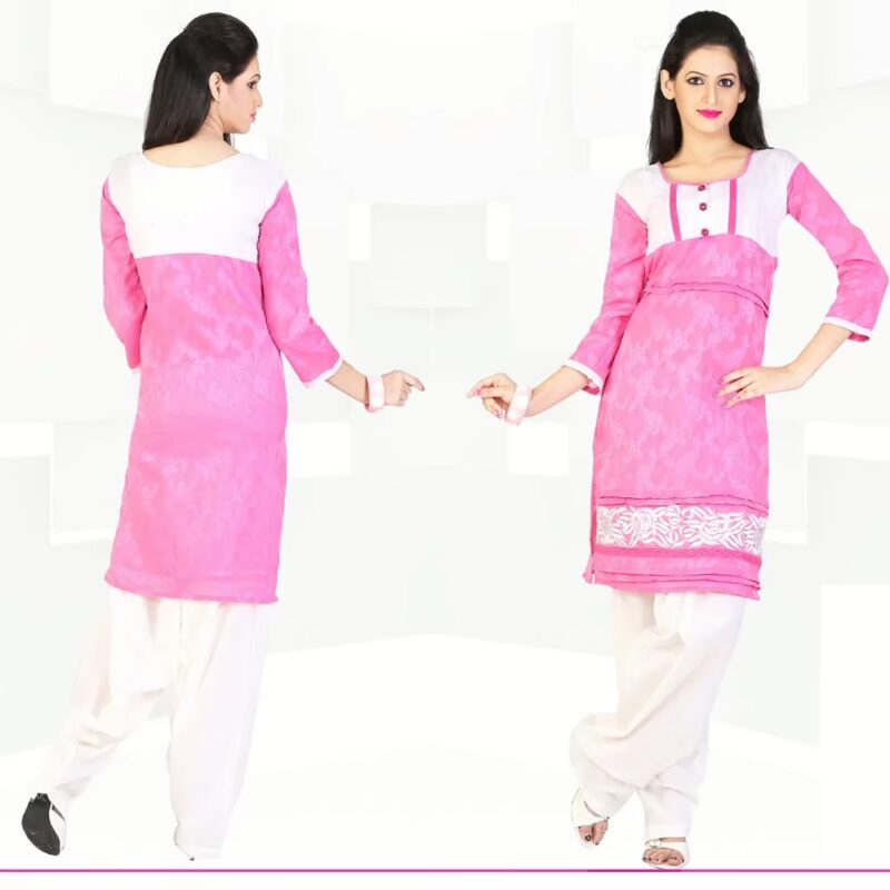 Pazaar Tulip Persian Pink Embroidered Party kurti