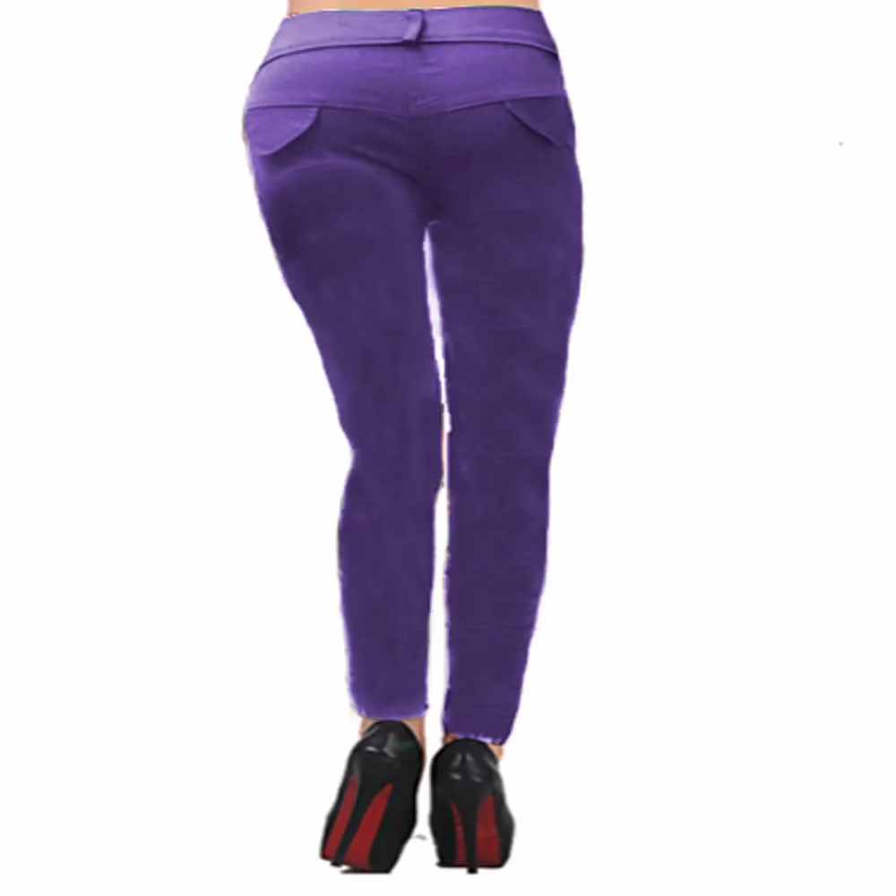 Purple Women Skinny Fit Jeggings - Image 2
