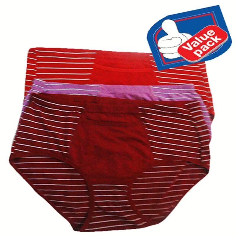 Plus Size Hipster Brief With Front Pocket Value Pack of 3