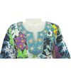 Peace & Love Floral Print Long Kurti - Image 2