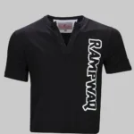 Rampwaq-Black V Neck T-Shirt - Single Jersey
