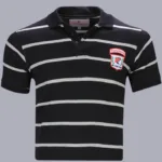 Rampwaq-Polo Black Grey Stripe Tshirt