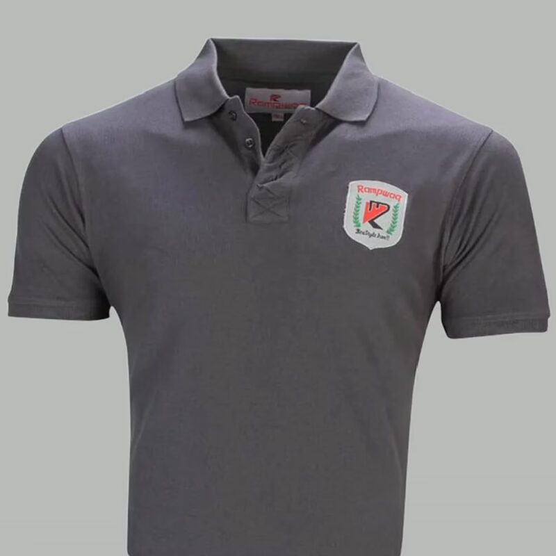 Rampwaq- Dark Grey Solid Polo Tshirt