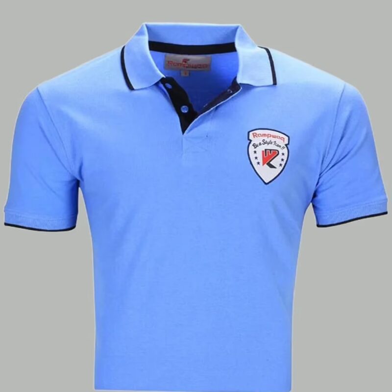 Rampwaq-Light Blue Solid Polo Tshirt
