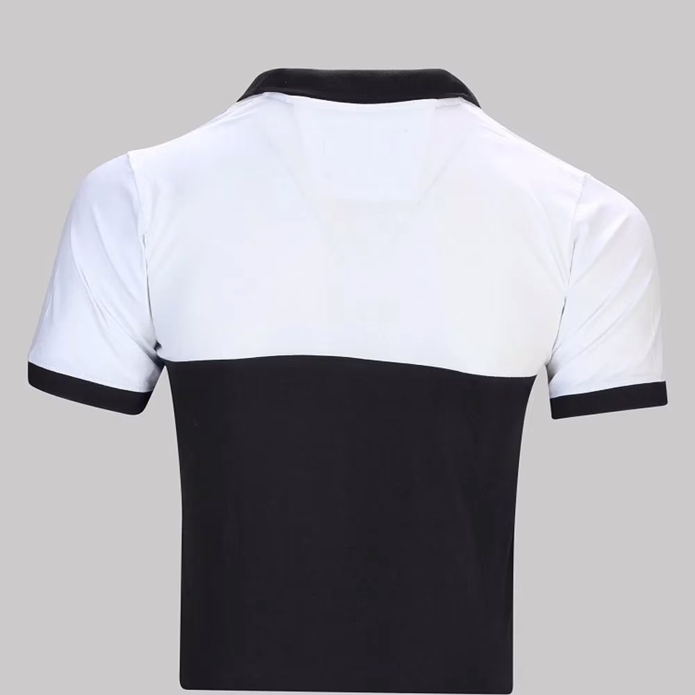 Rampwaq-Polo White Black T-Shirt Single Jersey - Image 2