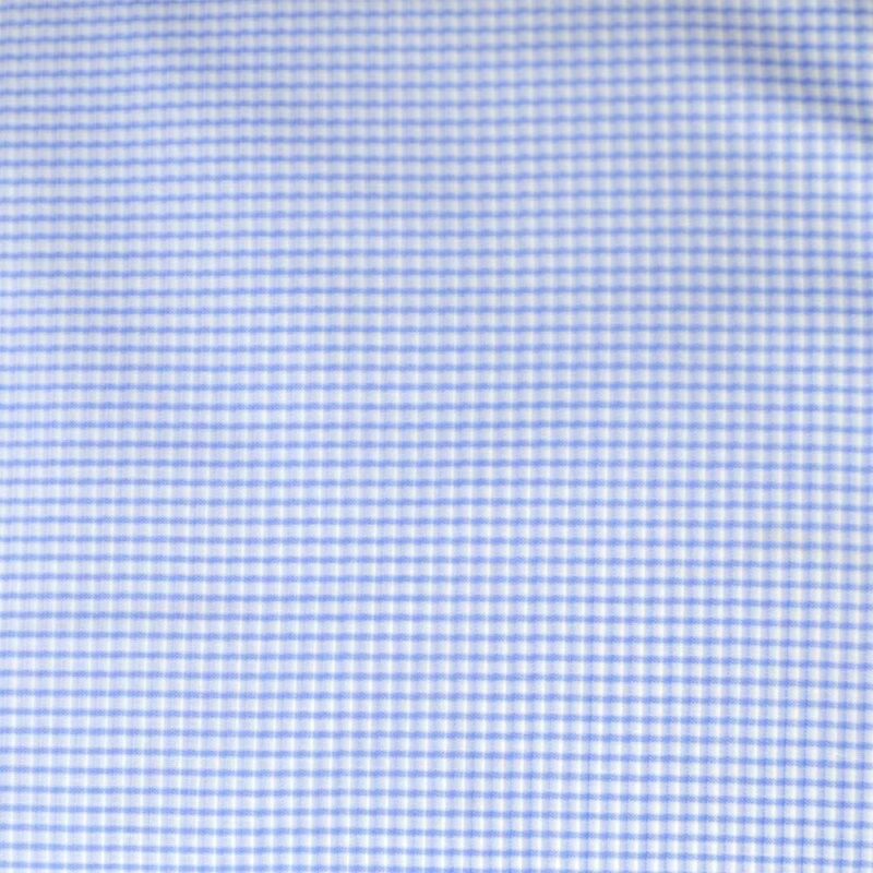 Raymond - Blue Small Check White Shirting Fabric
