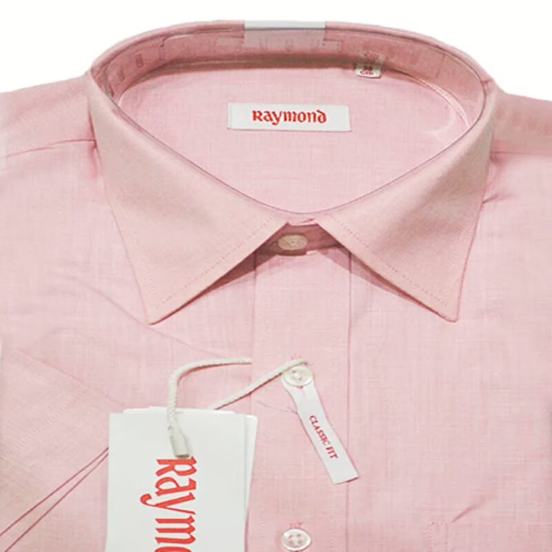 Raymond Classic Fit Formal Pink Half Sleeves Shirt-Size 38